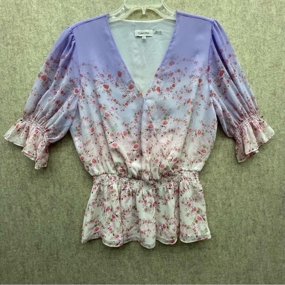Women's Calvin Klein Wispy Floral Blouse L